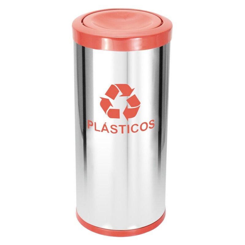 Lixeiras em aço inox com tampa meia esfera plástica – JSN