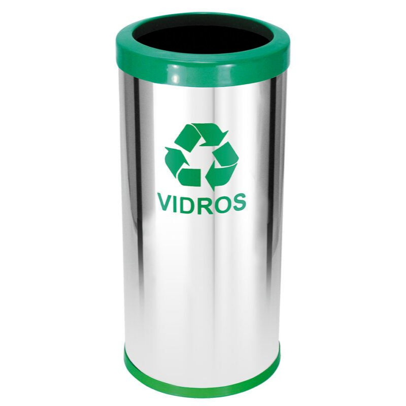 Lixeiras em aço inox com aro plástico – JSN