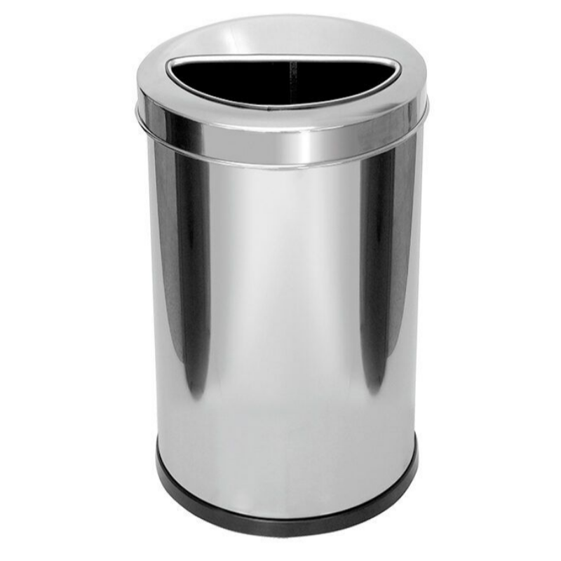 Lixeiras em aço inox com aro meia lua inox – JSN