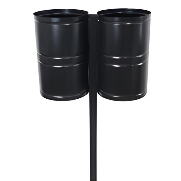 Lixeira Dupla Cilíndrica Fechada