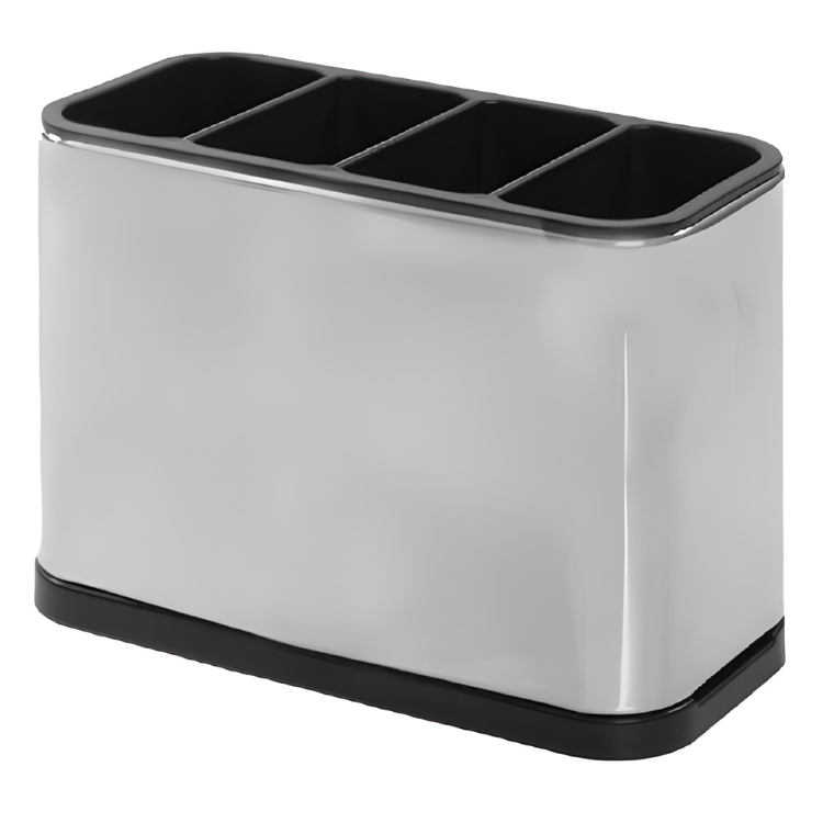 Escorredor De Talheres Inox Com 4 Divisórias Powermaid