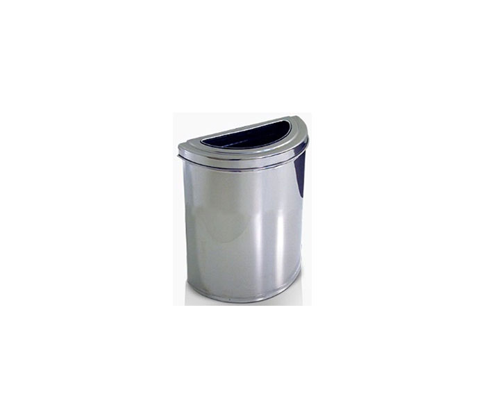 Cesto meia-lua em Aço Inox c/semi aro em Inox 8 litros