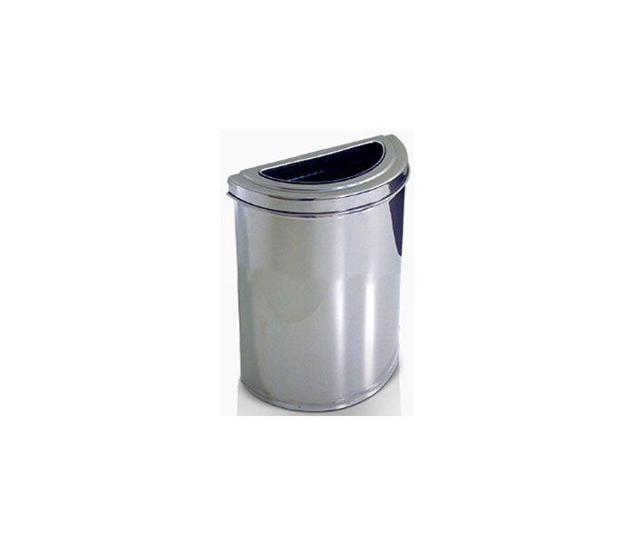 Cesto meia-lua em Aço Inox c/semi aro em Inox 18 litros