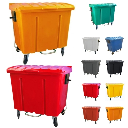 Container de lixo 1000 litros Roto Moldado Com pedal