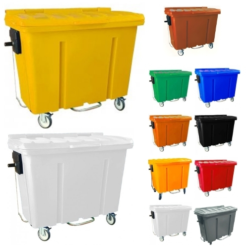 Container para Lixo de plástico 500 Litros com pedal
