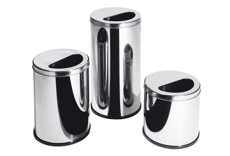Lixeira Inox com Tampa Meia Lua 10 Litros