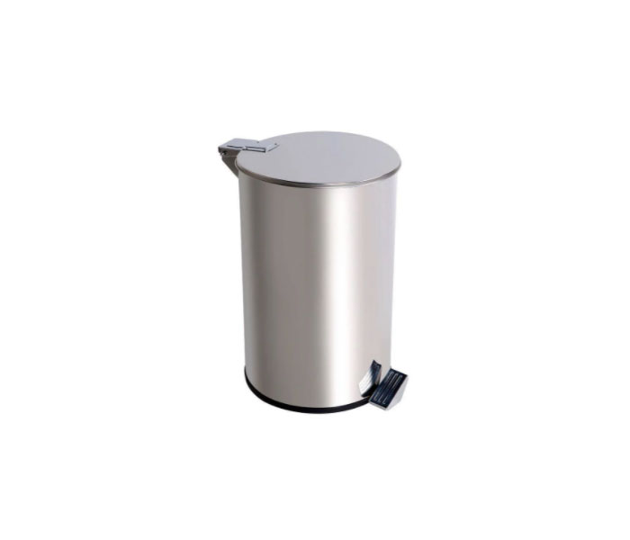 Lixeira Inox com Pedal e Balde Interno fundo em ABS 50 Litros