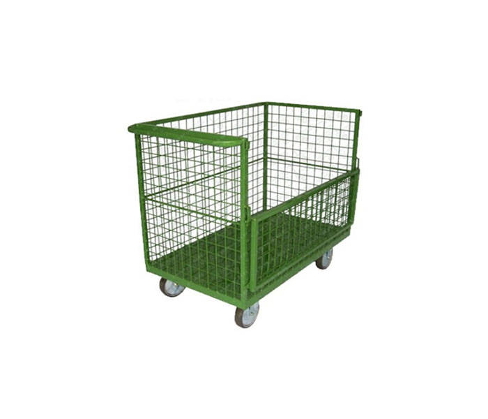Carro Plataforma fechado em tela com abertura lateral - 300 Kg