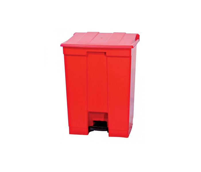 Cesto de lixo quadrado com pedal em plástico 60 Litros