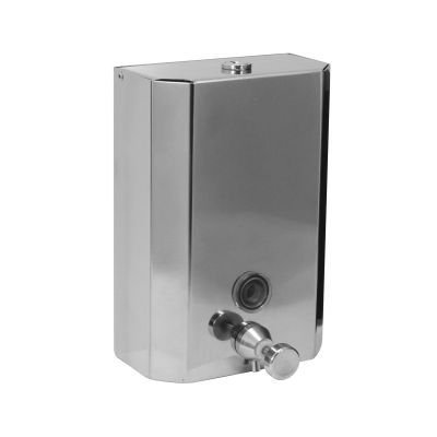 Saboneteira em aço inox 304 com fechadura Modelo industrial