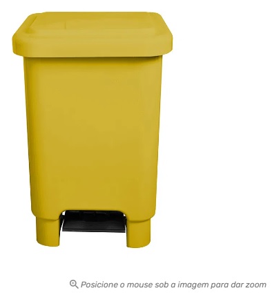 Cesto plástico com pedal 25 Litros
