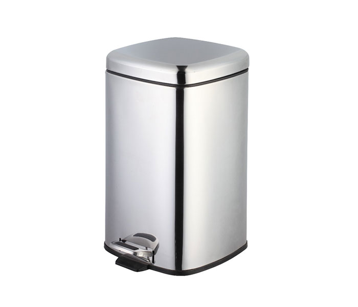 Lixeira de Inox com pedal de 20 Litros com Balde interno Quadrada