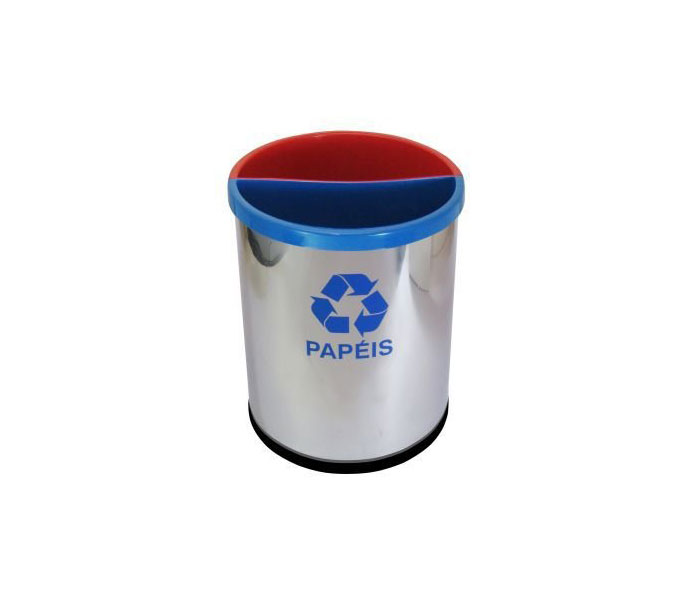 Lixeira MIX inox com 2 divisões de 15 Litros cada
