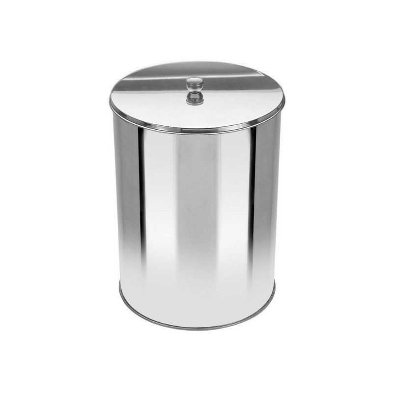 Lixeira Inox com tampa de Sobrepor sem Balde Interno 7 Litros