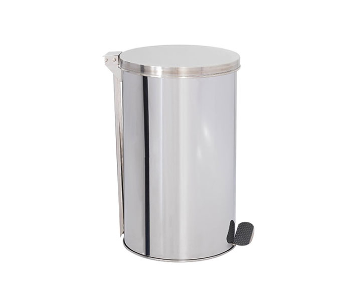 Lixeira de Aço Inox com tampa E PEDAL 30 Litros