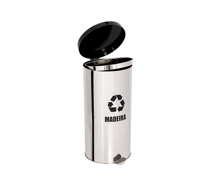 Lixeira de Aço Inox com tampa COLORIDA E PEDAL 40 Litros