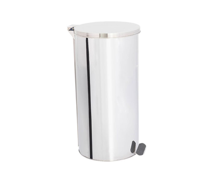 Lixeira de Aço Inox com tampa E PEDAL 50 Litros