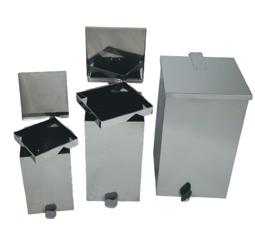 Lixeira Quadrada inox com Pedal 30 Litros