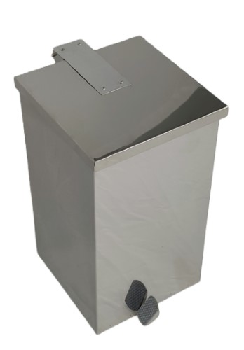 Lixeira Quadrada em inox com Pedal 100 Litros