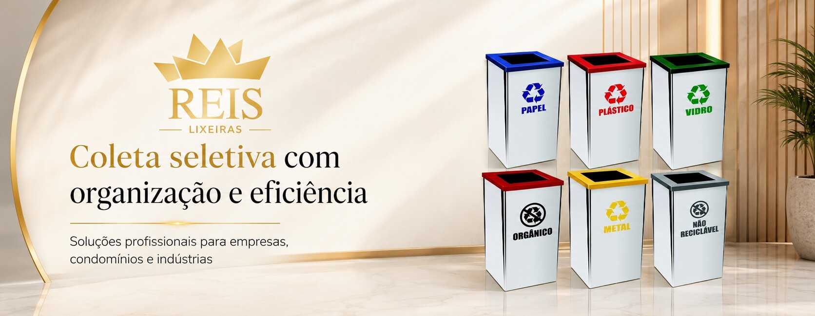 Coleta seletiva com organização e eficiência — Reis Lixeiras