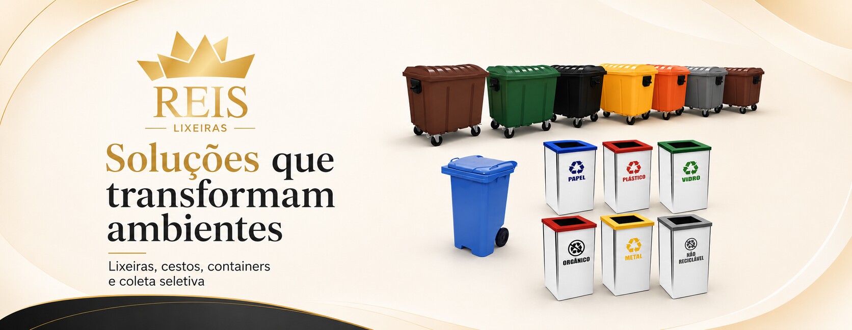 Reis Lixeiras — soluções em lixeiras, cestos, containers e coleta seletiva