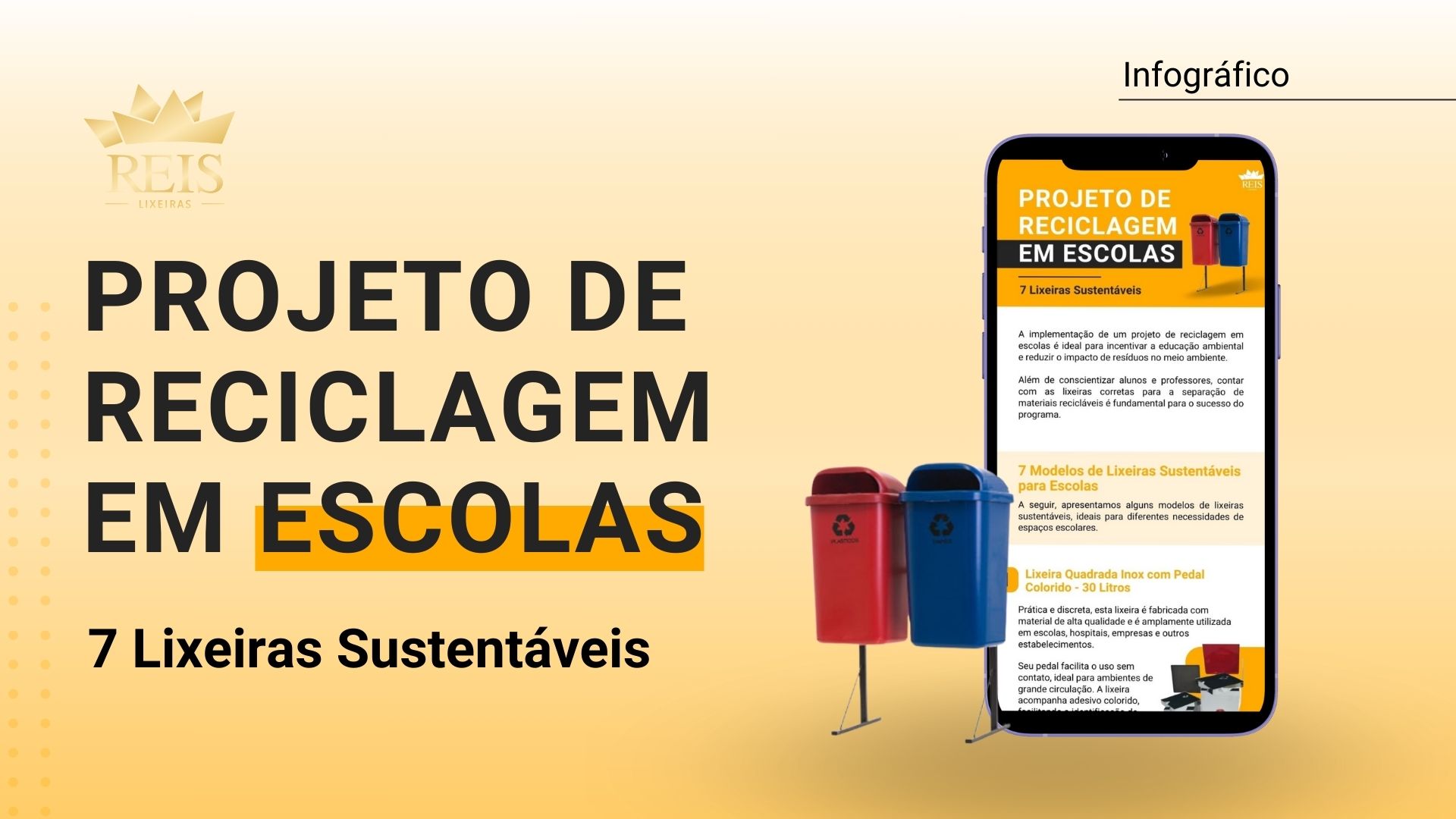 Projeto de reciclagem em escolas: como começar com lixeiras sustentáveis