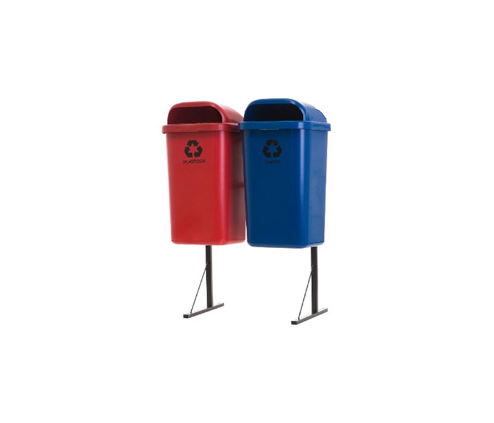Conjunto de coleta Seletiva 2 Cestos de 50 litros