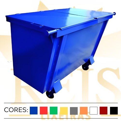 Container de Aço 1.200 Litros para Coleta de Resíduos – Código 432