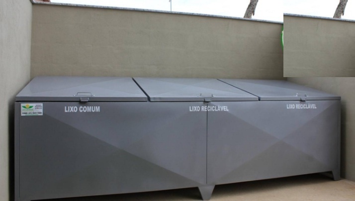 Container de Aço Galvanizado 2.240 Litros com 3 Tampas – MC2240-3