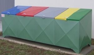 Container de Aço Galvanizado 2.240 Litros com 5 Tampas – MC2240-5