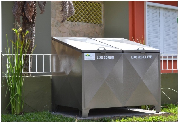 Container de Aço Galvanizado 940 Litros com 2 Tampas – MC940