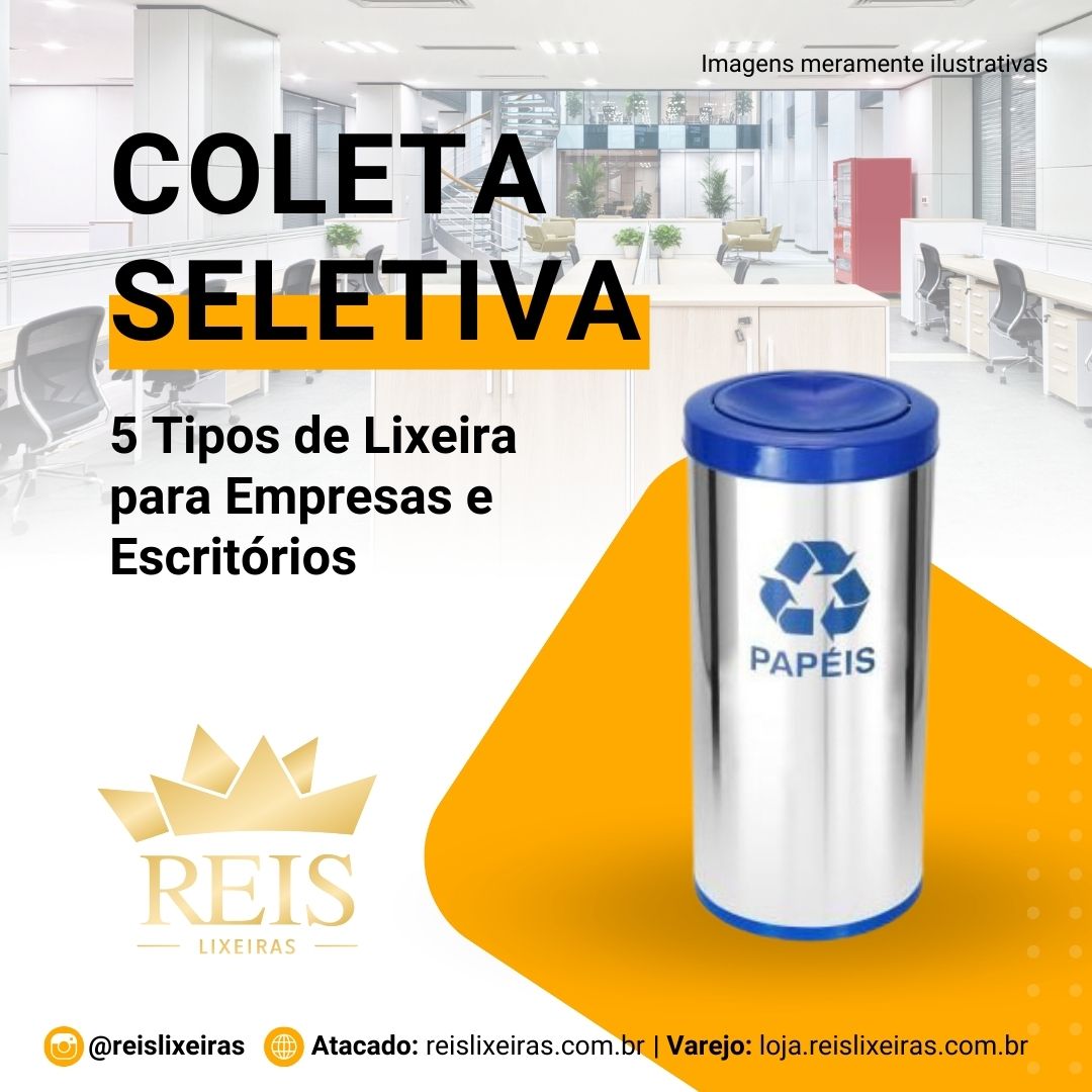 Coleta Seletiva: 5 Tipos de Lixeira para Empresas e Escritórios