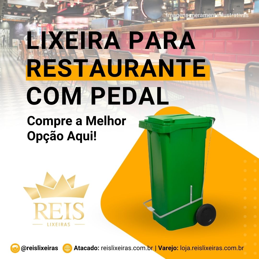 Lixeira com Pedal 100 Litros 6 Vantagens Para Seu Restaurante