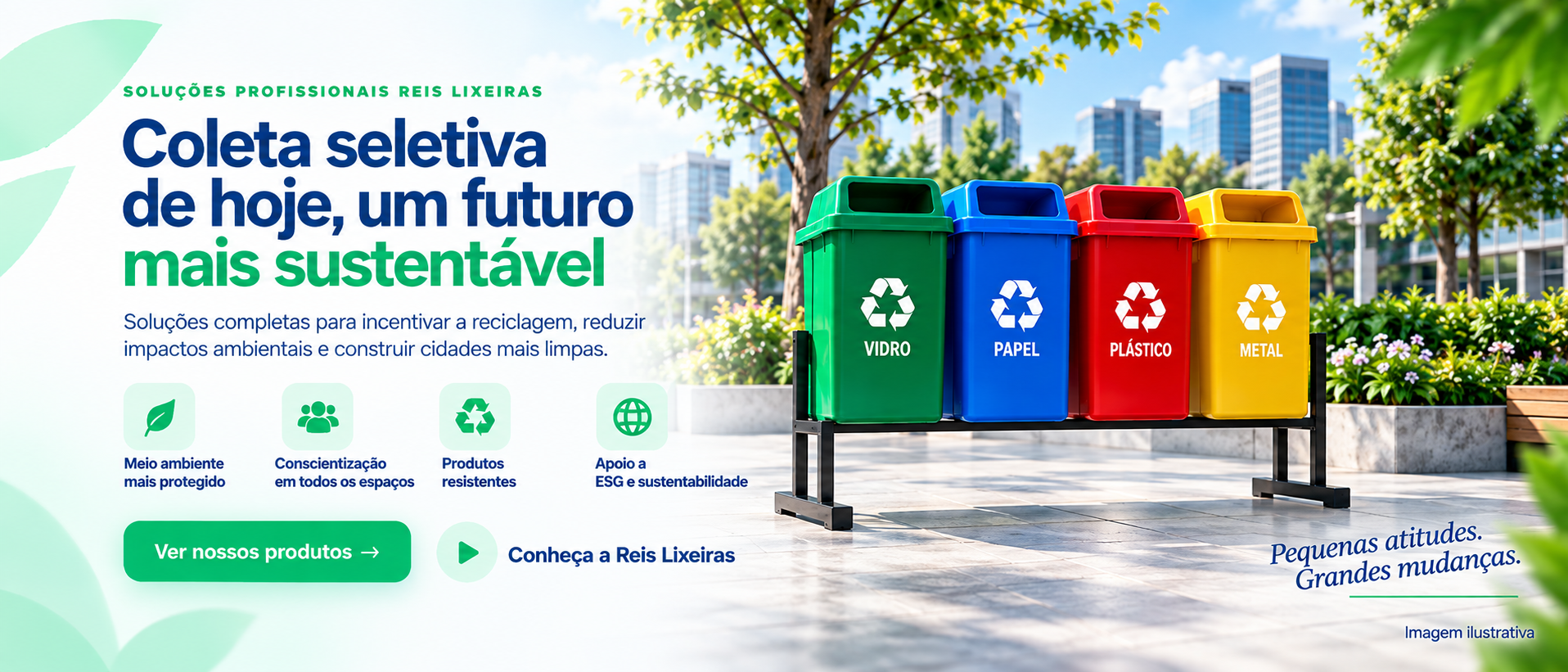 Coleta seletiva de hoje, um futuro mais sustentável